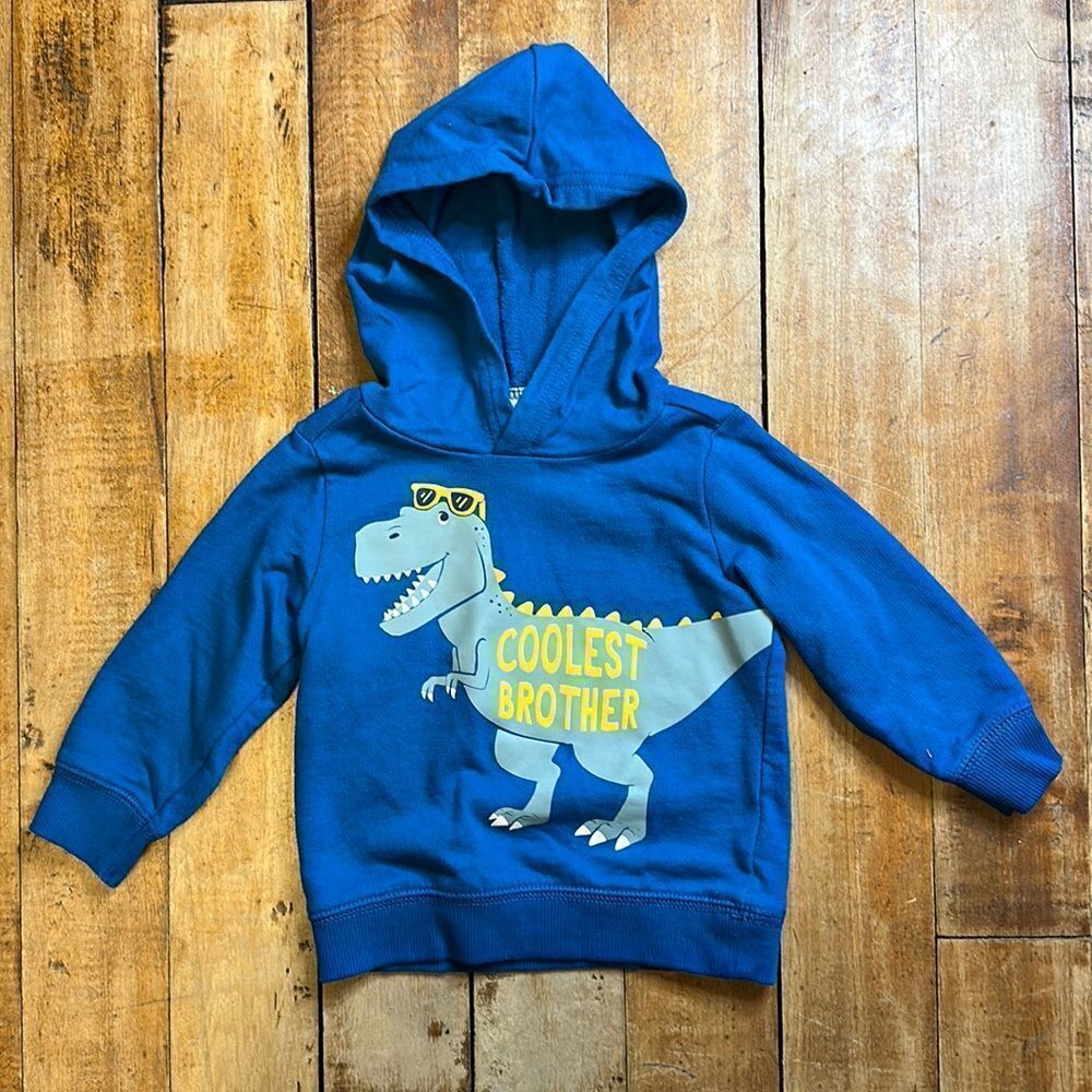 Carters sweatshirt 18 months hoodie Blue Dino Hooded Sweatshirt cotton spring